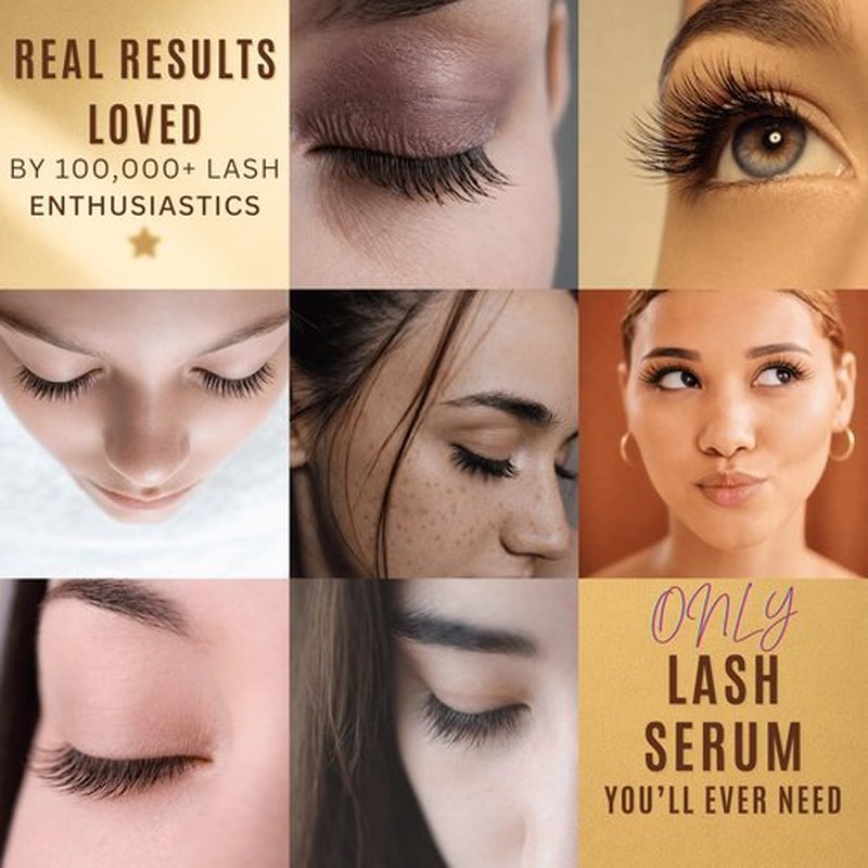 Eyelash Growth Serum - Advanced Biotin, Peptides & Botanical Extract Lash Enhancing Serum for Longer, Thicker Lashes and Brow, Visible Results in 2 Weeks - Hormone-Free, Non-Irritating Formula, 5ml