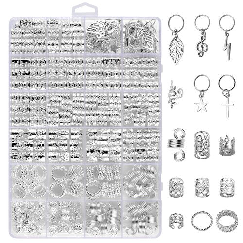 Hair Jewelry for Women Braids, 275 Pcs Braid Jewelry Accessories Metal Gold Loc Clips for Hair Dreadlocks Hairs Rings for Braids Cuffs Clips Hairs Dreadlock Decorations for Women Unisex