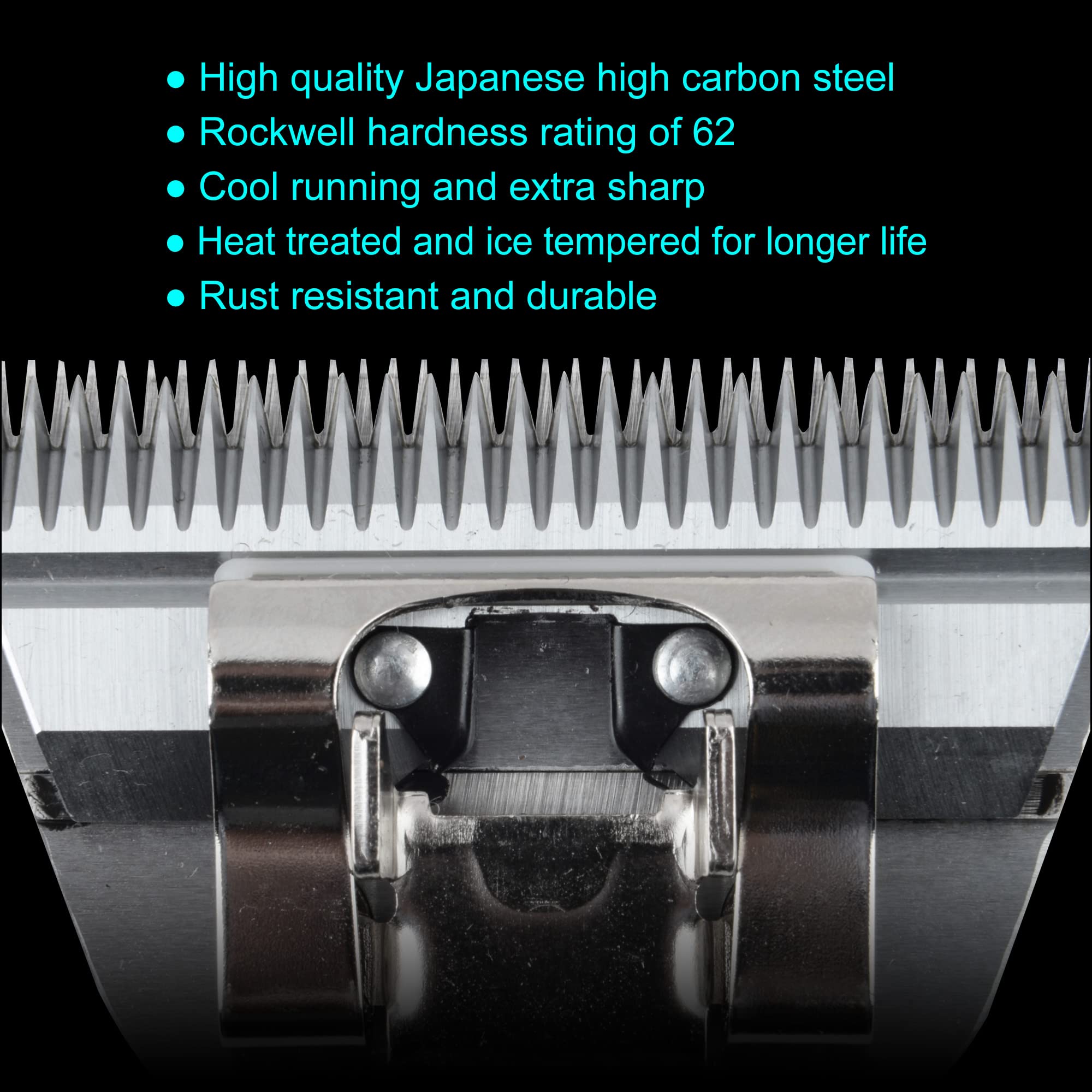 FURZONE Detachable Blade - Size 5FW Wide Blade 1/4", Made of Extra Durable Japanese Steel, Compatible with Most Andis, Oster, Wahl A5 Clippers