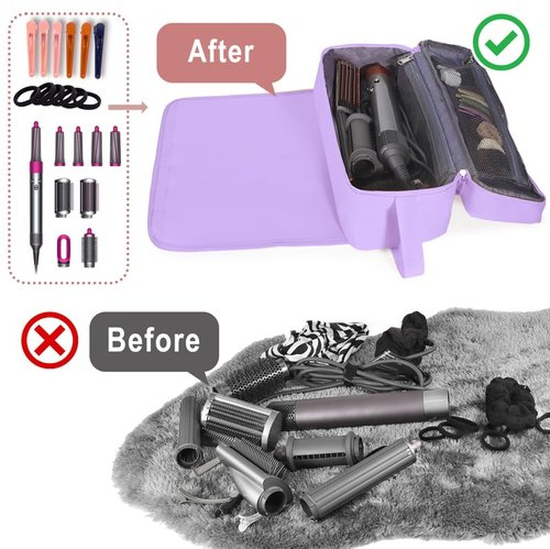 FAMOPLAY Hair Tools Travel Bag with Heat Resistant Mat Hair Styling Accessories Storage Case for Hair Dryer Flat Iron Straightener Curling Iron Haircare Accessories Travel Essentials for Women
