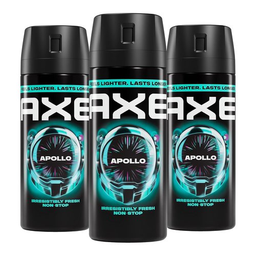 AXE Body Spray - Apollo 48-Hour Freshness | Aluminum-Free, 3 Count, 2.9 oz Each