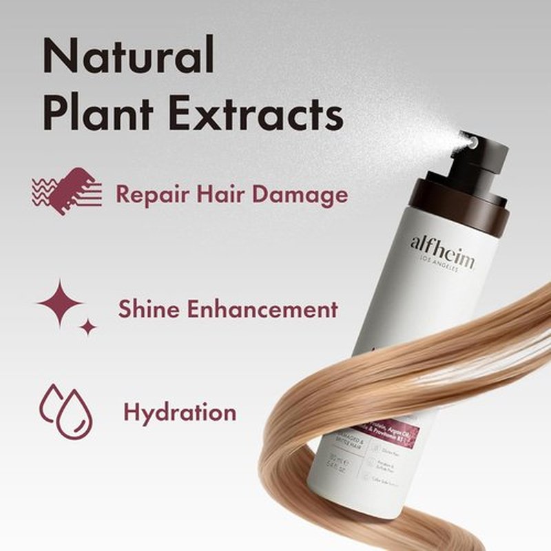 ALFHEIM Argan+ Leave-In Conditioner Spray - Repair Dry, Damaged Hair with Argan Oil & Keratin - 5.4 oz