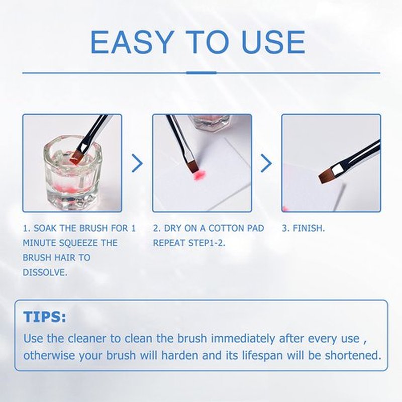 nail brush cleaner for acrylic nails 3.8oz Nail Brush Cleaner for Acrylic Nail Brush Cleaner Acrylic Painting Quickly Cleaning Nail Art Liner Salon At Home