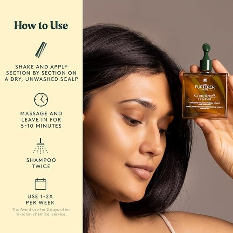 Rene Furterer Head Spa COMPLEXE 5 - Stimulating Plant Concentrate for Purifying Scalp Treatment | 1.6 oz
