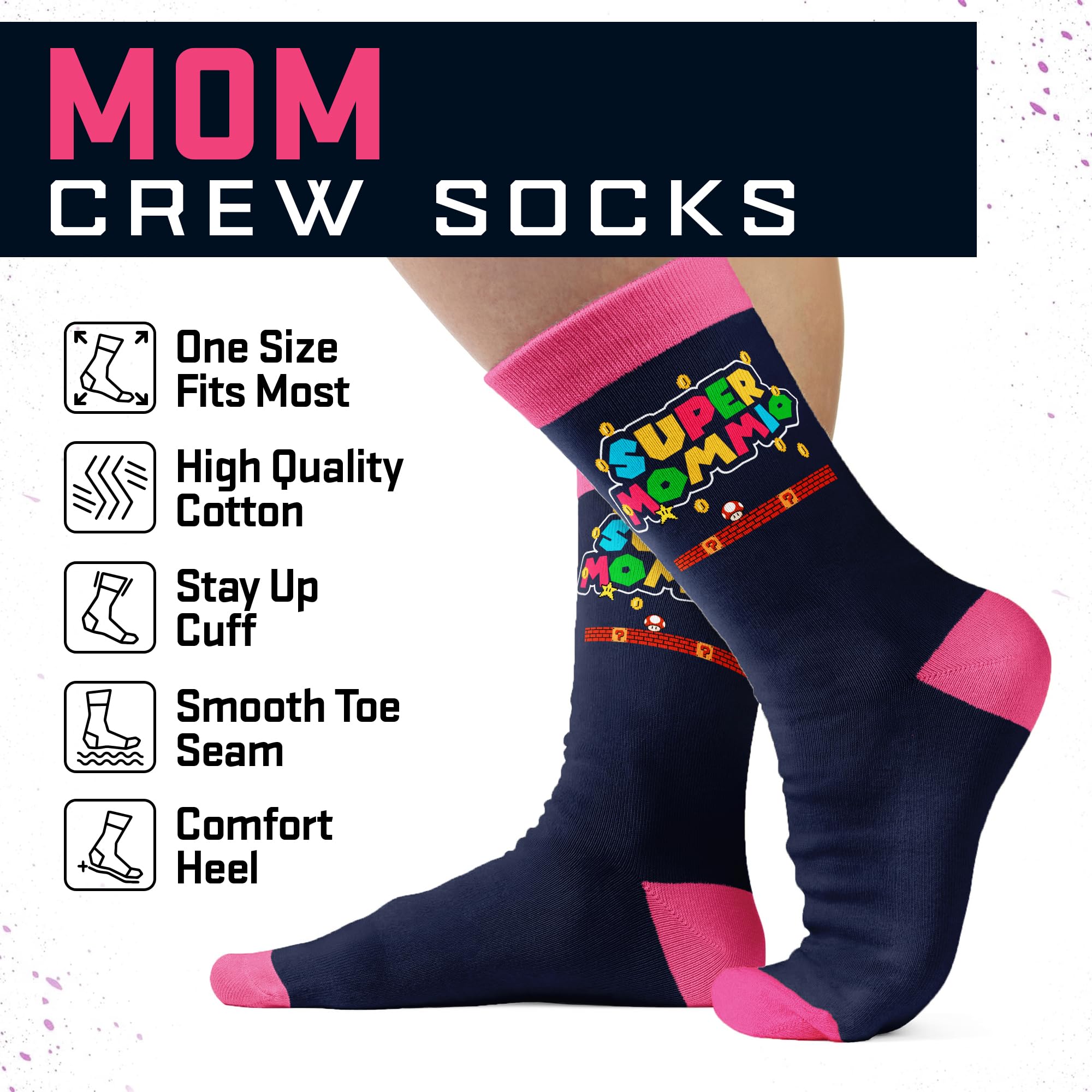 Mothers Day Gifts For Mom - Funny Mom Socks, Unique Present Ideas, Ideal Gift From Daughter Or Son, Thoughtful Day Surprises, Soft Comfortable Socks For Birthdays Or Special Occasions