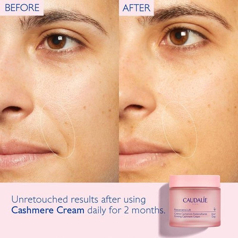 Caudalie Resveratrol-Lift Firming Cashmere Cream | Anti-Aging Moisturizer with Vegan Collagen - 50 mL