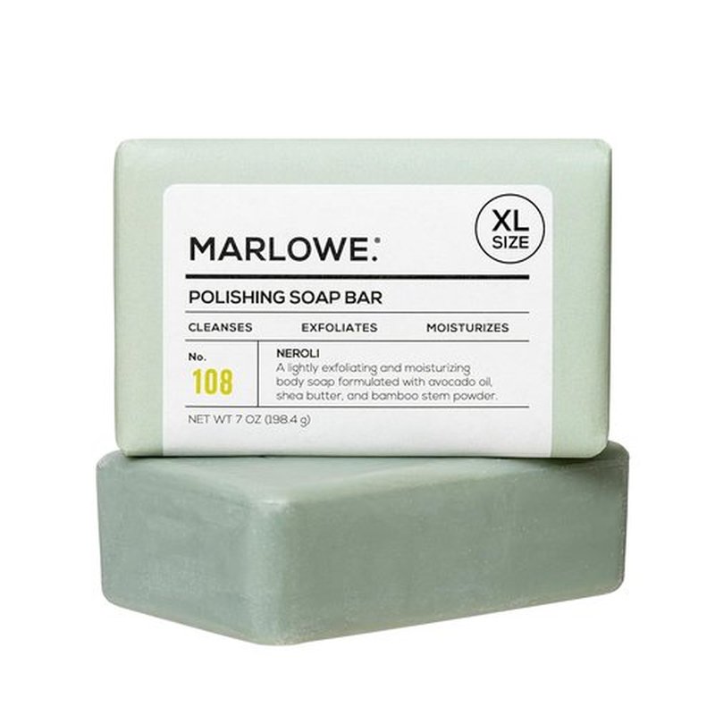 Marlowe. No. 108 Exfoliating Soap Bar - Polishing & Moisturizing for Men | 7oz Natural Ingredients