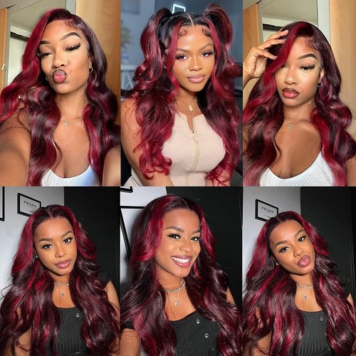 Burgundy Bundles Human Hair 08 10 12 Inch Deep Wave Human Hair Extensions 100% Unprocessed Soft Sewn Brazilian In Hair 3 Bundles P1B/99J Quick Weave Extensions for Women
