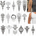 Temporary Tattoos Viking tribal tattoo Totem sticker,16 Sheets Waterproof Long Lasting Fake tattoo for Men Arm Q716