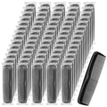 NICEMOVIC Hair Combs Bulk for Men 150 Pack, Homeless Supplies Bulk, Pocket Mens Wide Fine Tooth Beard Barber Travel Small Plastic Mini Comb Individually Wrapped for Hotel Charity Shelter (Black)