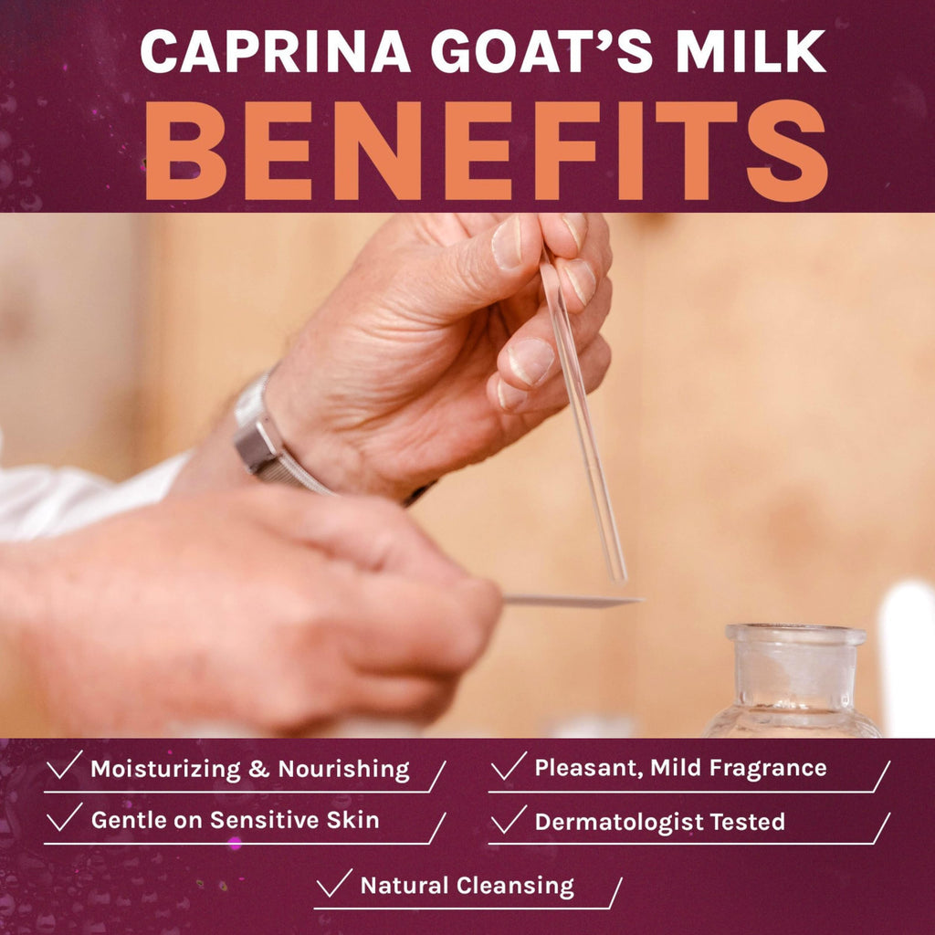 Caprina by Canus Goat Milk Soap Bar, ORIGINAL, 3.2 oz (90 g) Bars, 3-Pack, Moisturizing Daily Cleanser for Face, Hands & Body, Fresh Canadian Goat Milk