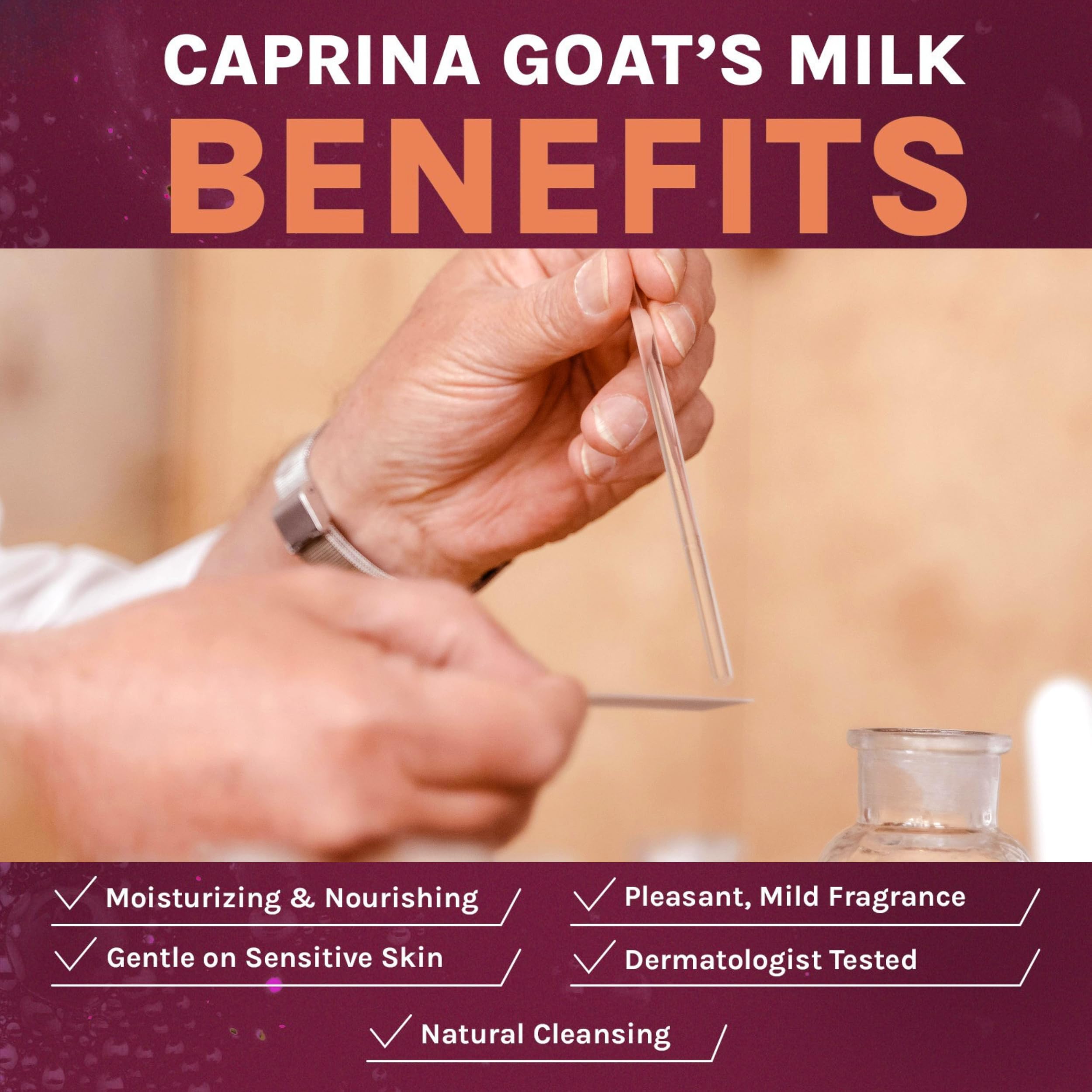 Caprina by Canus Goat Milk Soap Bar, ORIGINAL, 3.2 oz (90 g) Bars, 3-Pack, Moisturizing Daily Cleanser for Face, Hands & Body, Fresh Canadian Goat Milk
