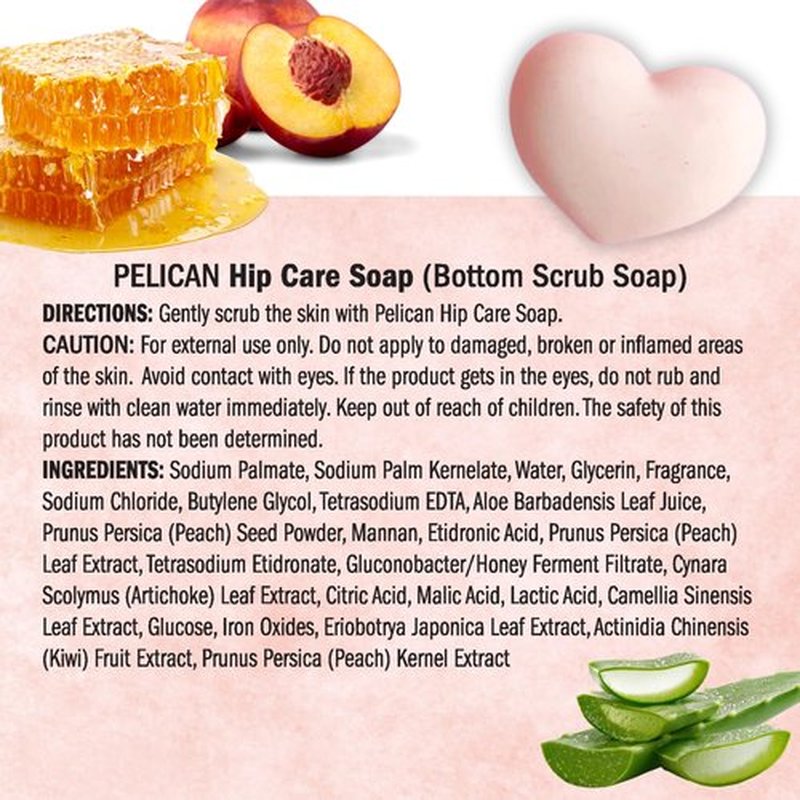 Pelican Soap 6EA Exfoliating Soap Bar for Women with Citric Acid, Aloe Extract & Jojoba Seed Oil, Natural Soap Bar for Men, Organic Bar Soap for Dark Spot Removal & Pore Cleansing Made in Japan PEACH