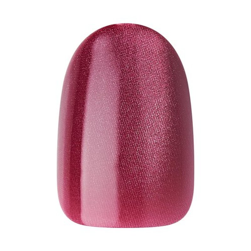 KISS Gel Fantasy Magnetic Press On Nails Short, ‘Set Us Free’, Red, Oval Shaped, Includes 28 Fake Nails, Nail Glue 2g, 1 Manicure Stick, 1 Mini Nail File