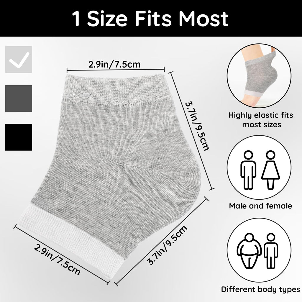 Segbeauty 16pcs Lotion Socks for Dry Feet Overnight, 8 Pairs Moisturizing Heel Gel Socks for Dry Feet Cracked Heel, Foot Care Feet SPA Socks for Men and Women, Open Toe Foot Socks Sleeping Overnight