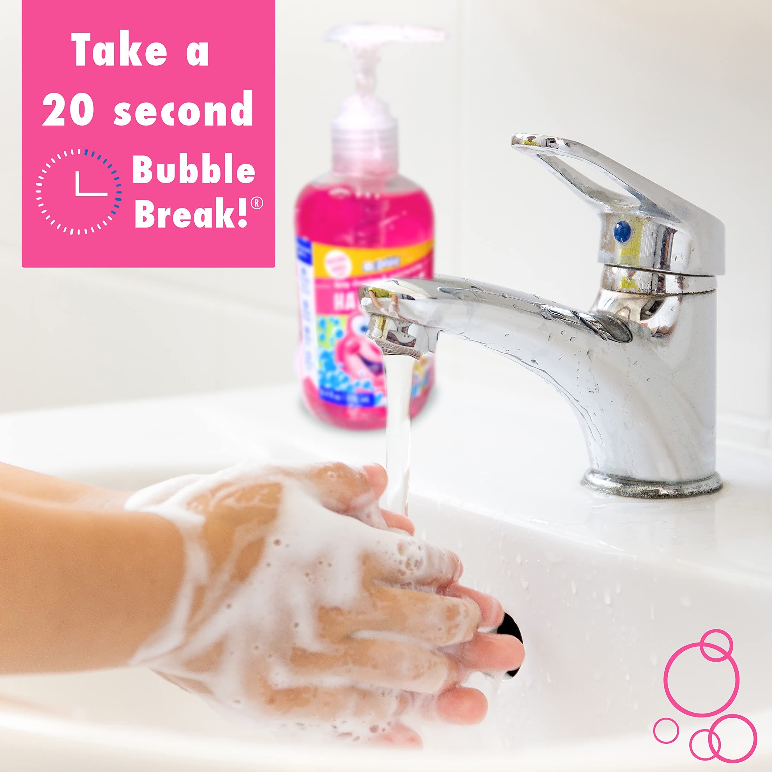 Mr. Bubble Kids Moisturizing Hand Soap, Gentle Sensitive Skin Formula Enriched with Nourishing Aloe Vera - Original Bubble Scent (Pack of 3 Bottles, 8.4 Fl Oz Each)