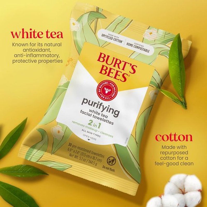 Burt's Bees Face Wipes - Hydrating Makeup Remover for All Skin Types | 30 Count (3-Pack)