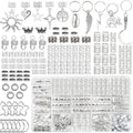 VENOFEN 219PCS Hair Jewelry for Braids Silver Shells Star Braid Clips Snake Loc Charms Metal Hair Cuffs Rings Braid Accessories Hair Decoration for Women