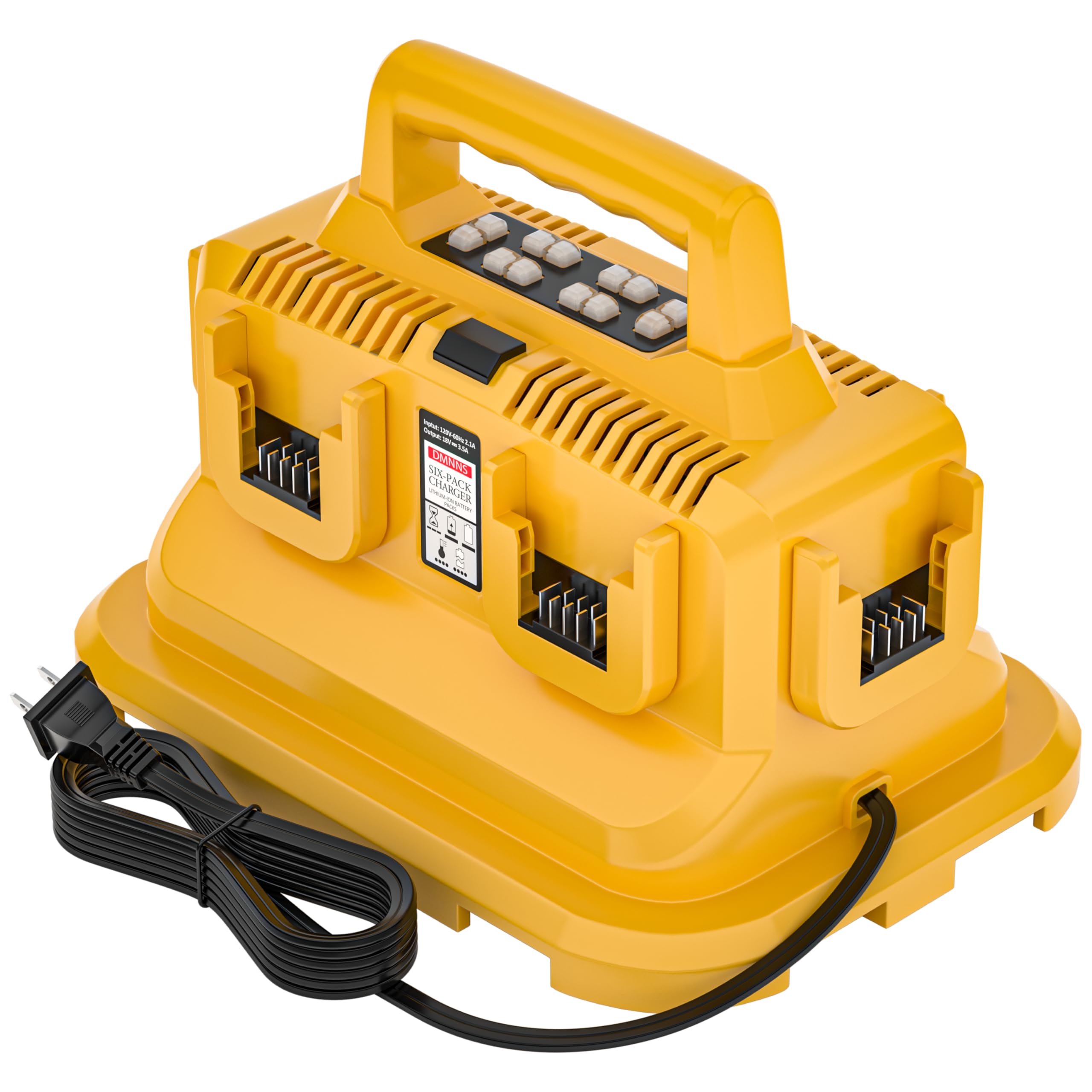 DMMNS 6-Ports Rapid Battery Charger Station,Replacement for Dewalt 20V/60V Battery Charger,Compatible with Dewalt 20V/60V Battery DCB200 DCB206 DCB606 DCB609 DCB612 DCB615
