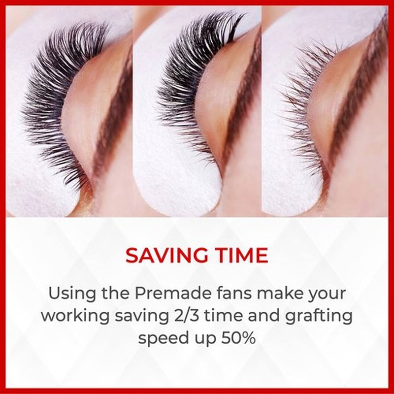 THE LASH SUPPLY 120 Fans, 5D Premade Fan Eyelash Extensions, C/D Curl, 8-15mm Length, 0.07 Thickness, 12 Lines, Volume Lash Extensions, Natural and Long-lasting Curl
