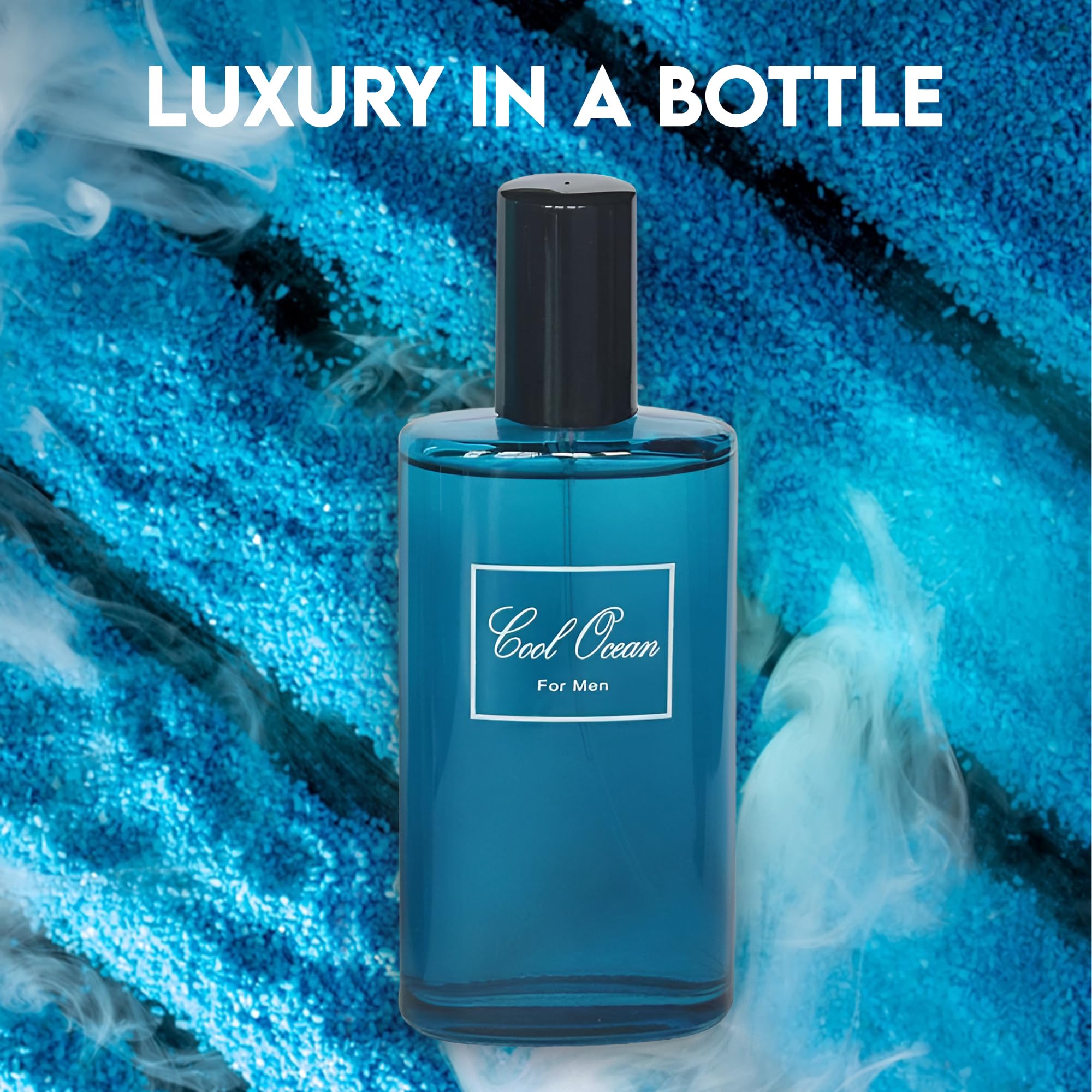 A CENTER Cool Ocean Cologne for Men/Eau de Parfum Natural Spray 3.4 Fl Oz Perfume for Men Suitable for All Skin Type Fragrance Daily Used