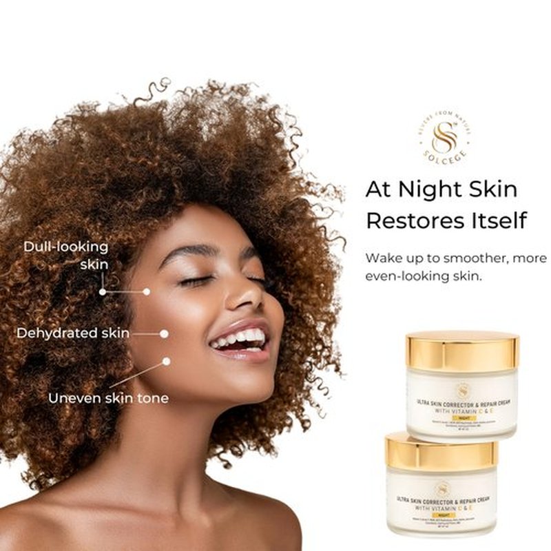 SOLCEGE Dark Spots Corrector & Hyperpigmentation Treatment Cream for Face – Uneven Skin Tone Repair Moisturizer with Intense Hydration, Alpha Arbutin, Kojic Acid & Vitamin C – For Men & Women 2 oz