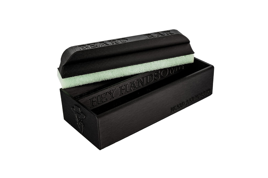 Mat's Beard Bar® & Holder Set - (V1.0) - Made in USA - Clean Up Beard Trimmings from Sinks and Countertops After Shaving - Best Gifts For Men