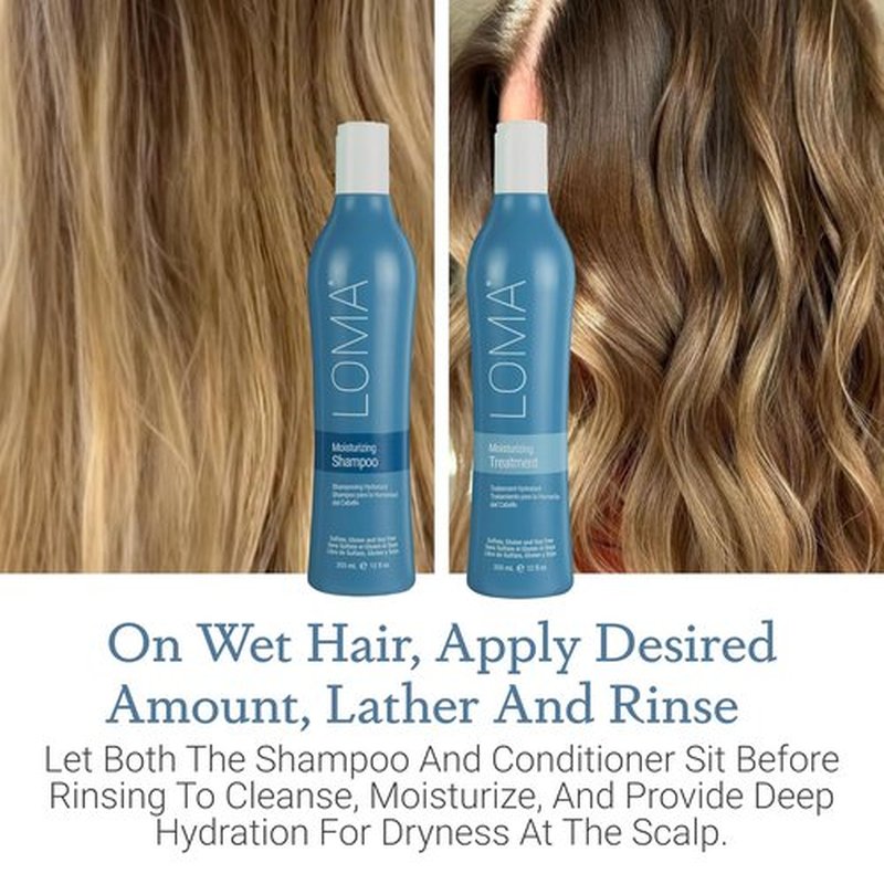 Loma Hair Care Moisturizing Shampoo & Treatment Duo - Nourishing Formula for Soft, Healthy Hair