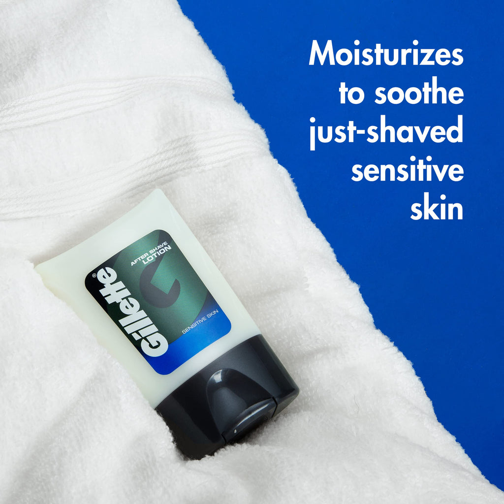 Gillette After Shave Lotion for Men, Aftershave for Men, Hydrating Moisturizer for Sensitive Skin,Light Fragrance, 2.5 oz, Pack of 6, After Shave,Aftershave, Mens Aftershave, After Shave Balm for Men