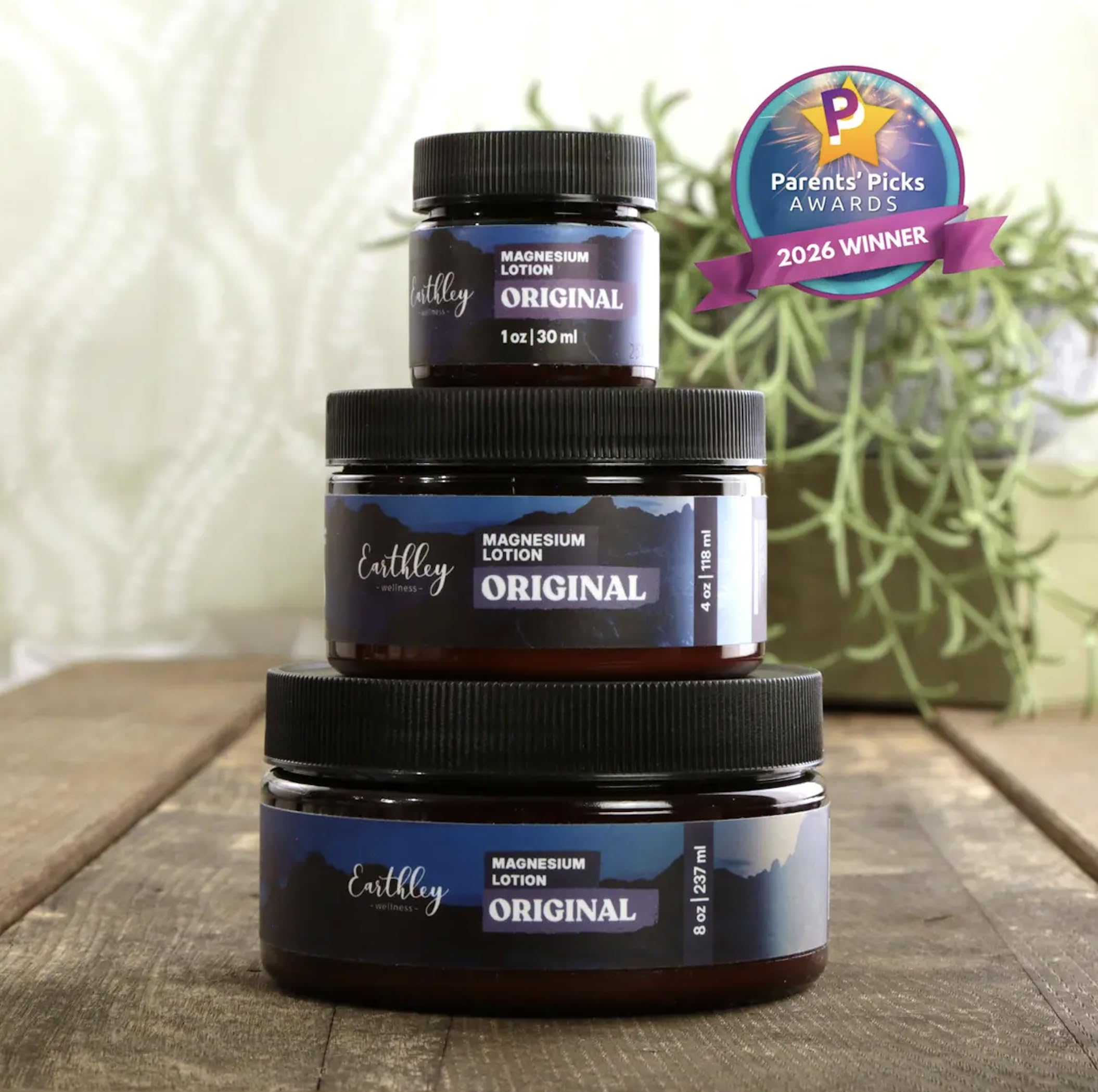 Earthley Wellness Magnesium Lotion, Body Cream for Relaxation, 3600mg per Jar, Magnesium Chloride, Beeswax & Highly Concentrated 100mg Magnesium (6oz, Sensitive)