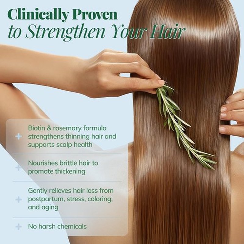 Regine Switzerland Hair Growth Shampoo - Rosemary & Biotin Formula for Thicker Hair, 12.8 Fl Oz