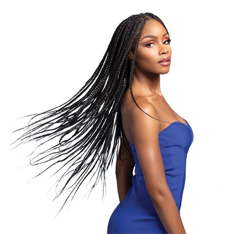 Sensationnel Ruwa prestretched braiding hair - 3x 54 inch water repellent kanekalon fast dry synthetic sports itch free (1 pack, 4 MEDBROWN)
