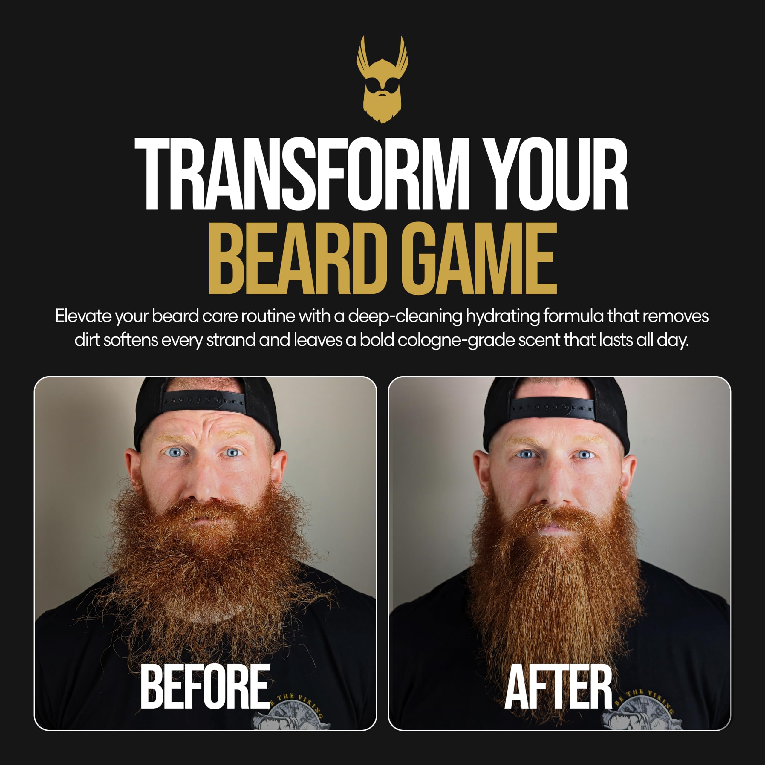 The Beard Struggle Radiance Beard Wash – Silver Collection, Viking Storm – Deep Clean & Hydrated Care – Beard Cleanser for Men (8 fl oz)
