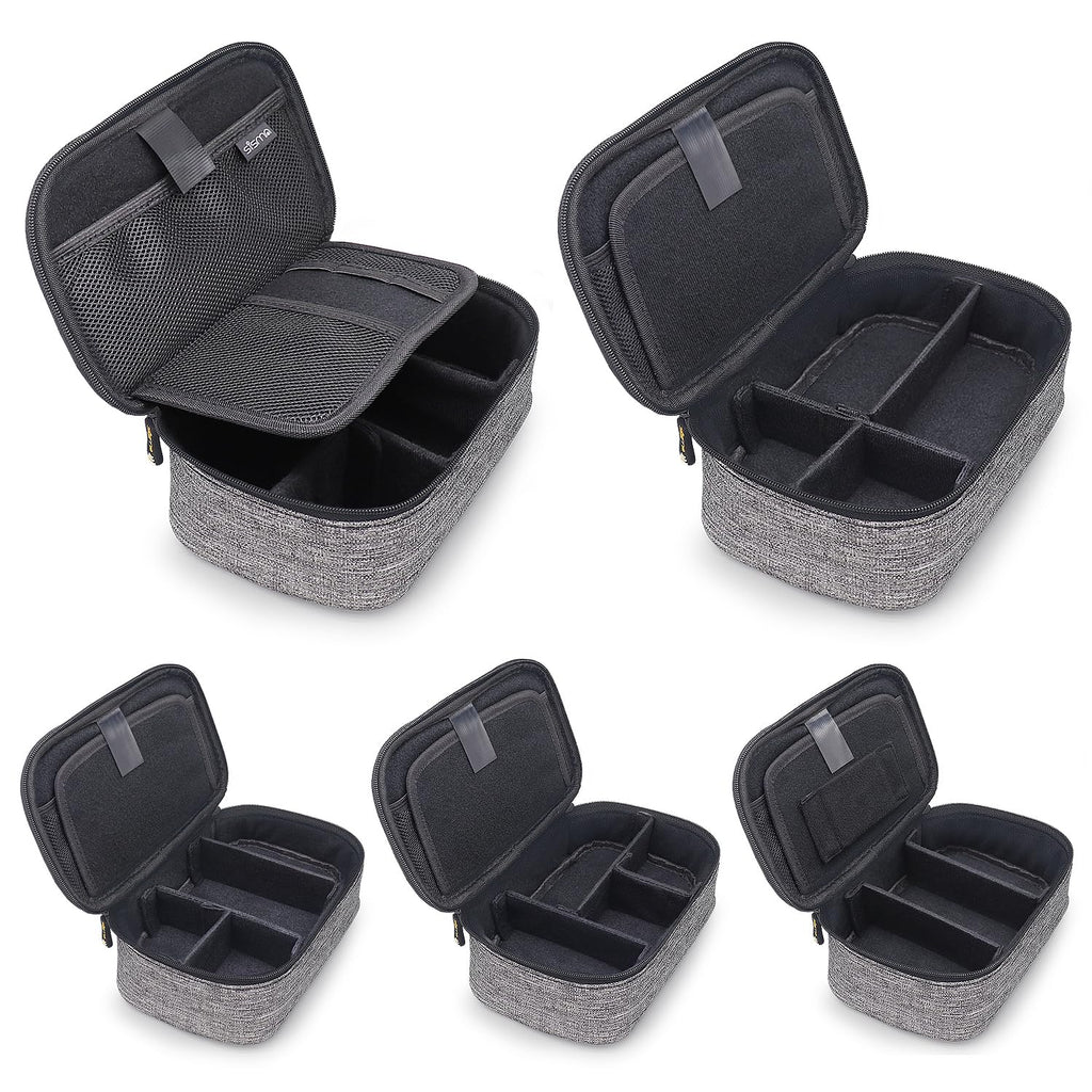 sisma Travel Electronics Organizer Small Carrying Case for Cables Phone Chargers USB Plugs Power Cords Earbuds Adapter Tech Accessories Pouch -Grey