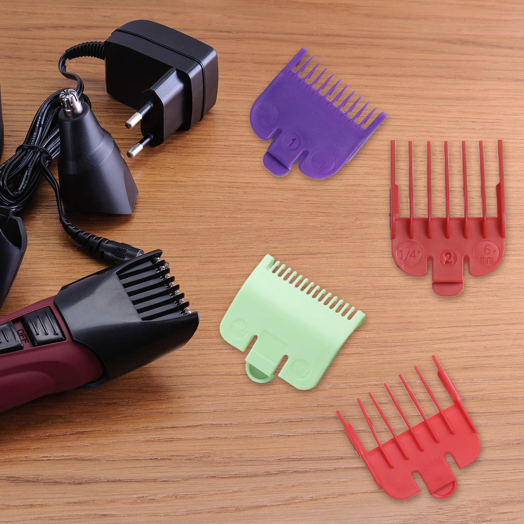 4Pcs Clipper Guards Set For Men,Barber Beard Trimmer Guards Holder,Barber Clippers Guards Accessories Compatible For Wahl(1/16" To 1/4")
