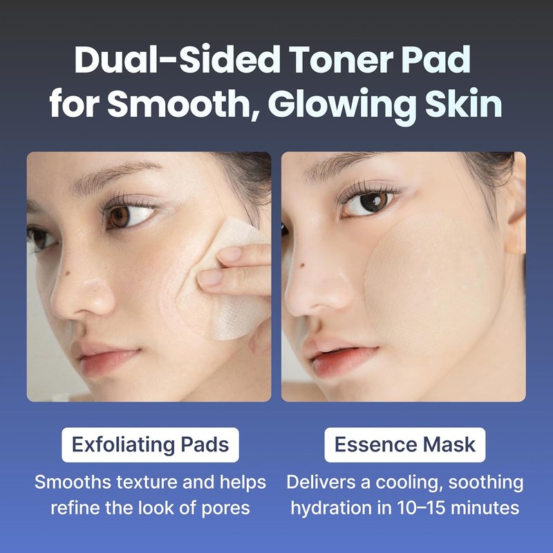 [PODL] Barley Hyaluronic Essence Toner Pads - Instant Cooling Hydration & Calming | 70 Count | Korean Skin Care