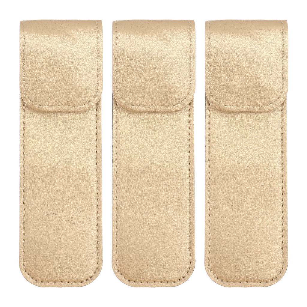 Beaupretty Pu Leather Tweezer Protective Case for Eyelash Grafting Shockproof Travel Storage Sleeve with Smooth Surface Lightweight 5.70X1.69X0.19In Portable Eyelash Tweezers Cover