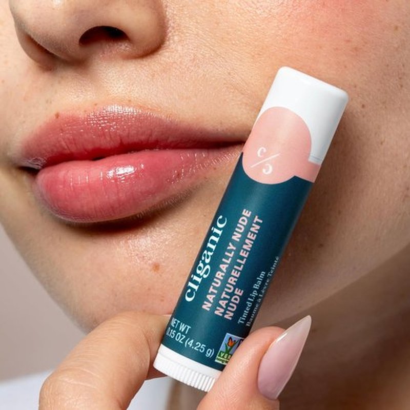 Cliganic Tinted Lip Balm Set | Hydrating & Vitamin E Enriched | 4 Colors | Perfect Stocking Stuffer Gift