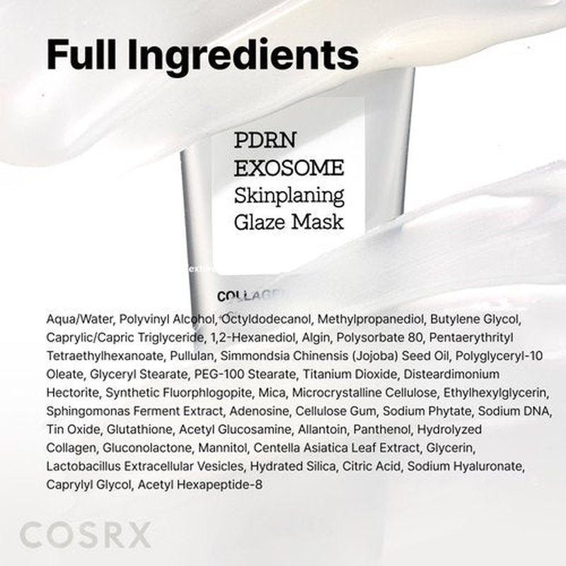 COSRX PDRN Exosome Glaze Wrapping Mask for Face with Salmon DNA PDRN, Easy Peel-Off Overnight Mask for Glass Skin, 1.69 fl. Oz, Korean Skin Care