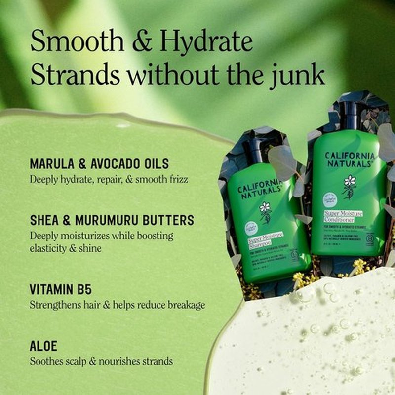 California Naturals Eucalyptus Breeze Moisture Shampoo & Conditioner Set - Hydrating Care for Dry, Damaged Hair | 20 fl oz, Vegan & Cruelty-Free