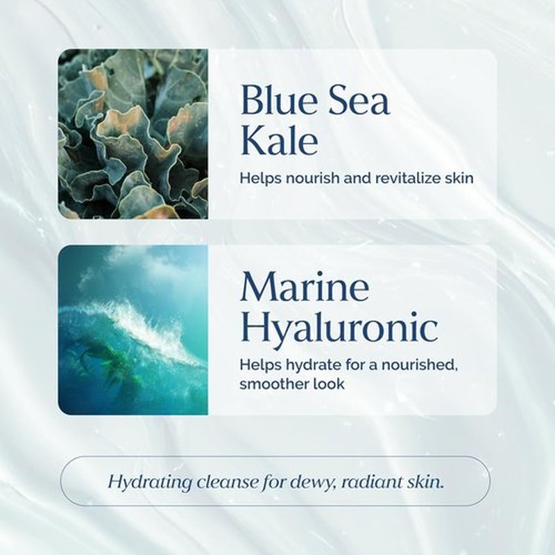 Regine Switzerland Hyaluronic Gel Facial Cleanser - Hydrating & Clarifying with Blue Sea Kale, 8 fl oz
