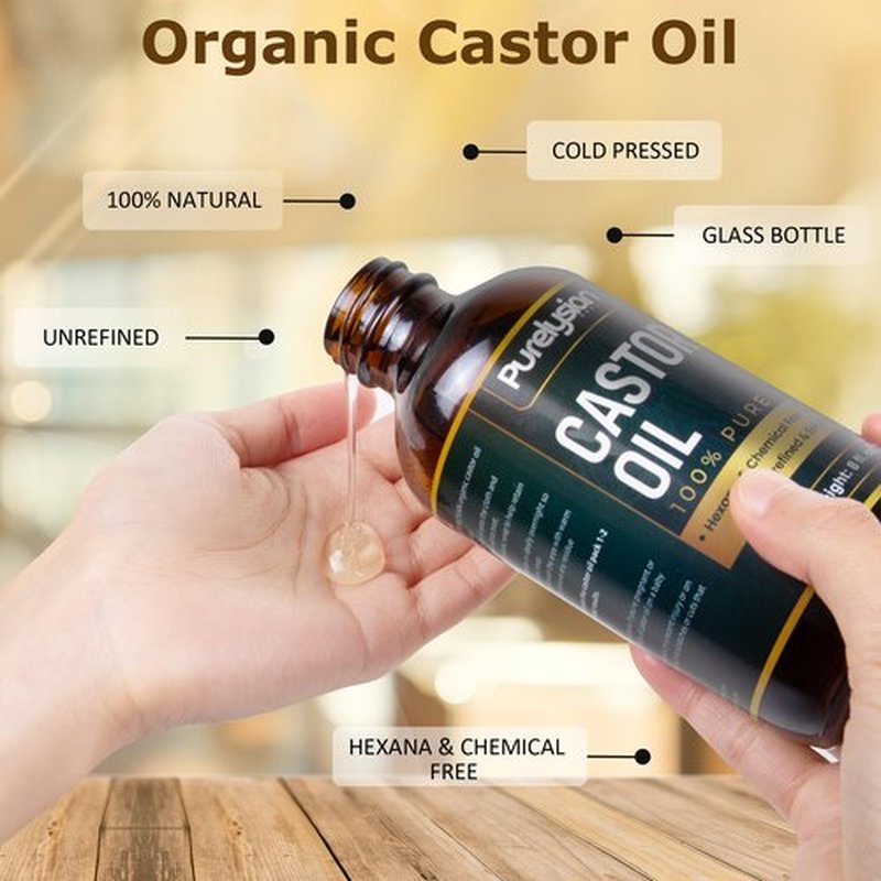 Purelysian Beauty Castor Oil Pack Wrap Organic Cotton, 7 Pcs Caster Oil Pack Kit for Stomach and Liver Detox Pack Kit (8fl.oz/237ml)