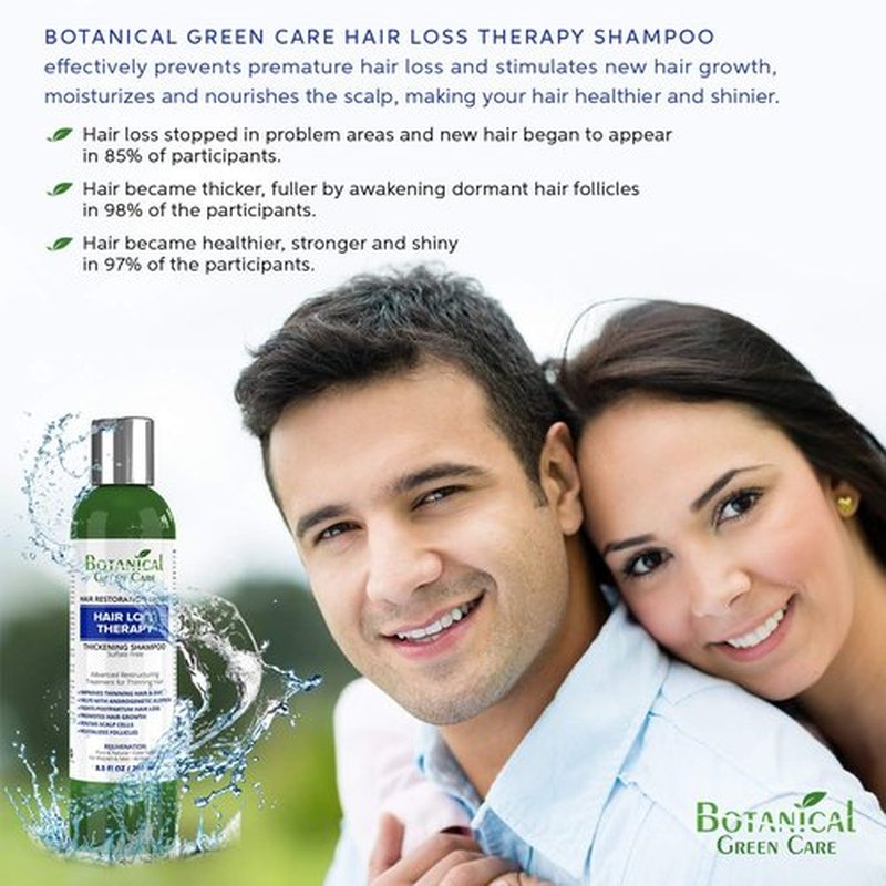 Hair Loss Therapy Strengthening Shampoo for Thinning Hair, Sulfate‑Free, Strengthening & Volumizing, DHT Blocker, Color Safe Made in USA