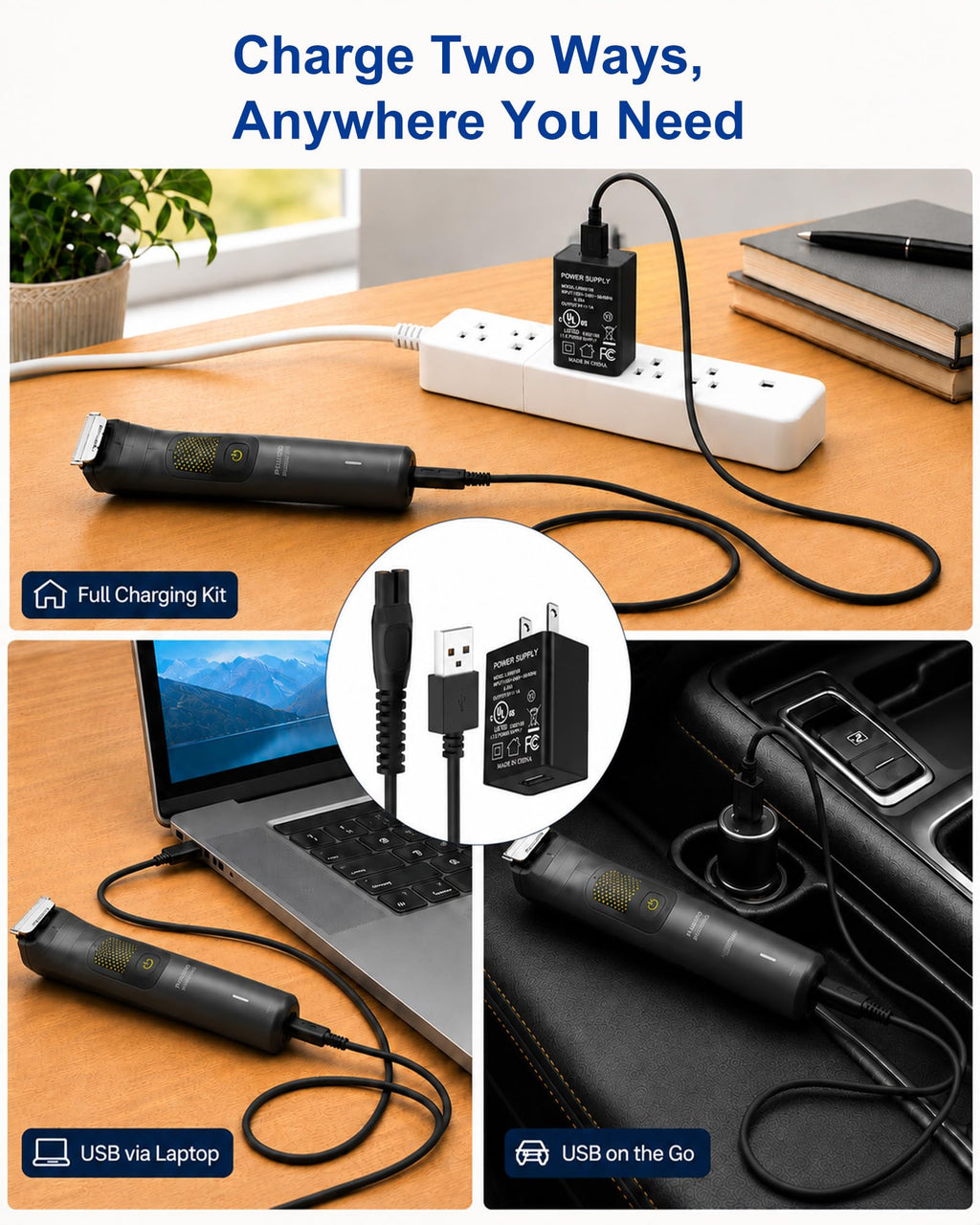 5V UL Charger for Philips Norelco OneBlade MG9525 MG9520 MG5910 QP1424 QP1624 MG5950 MG5940 MG5930 MG5920 BT3238 BT3234 PQ888 PQ889 QP1324 QP2724 X3001 QP2834, 360 Hybrid Face Shaver Cord