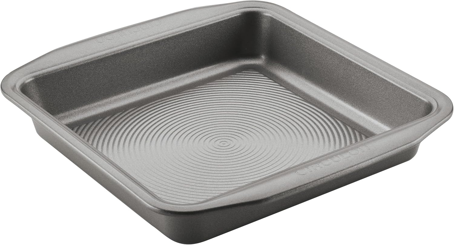 Circulon Nonstick Baking Pan | 9-Inch Square Cake Pan in Gray - Durable & Easy to Clean