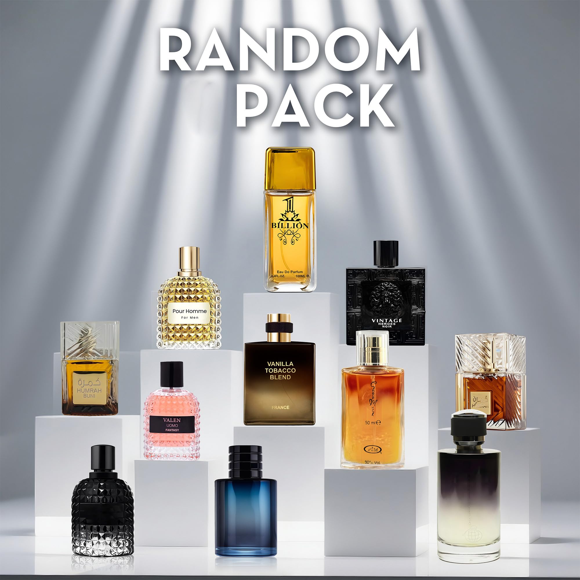 A CENTER Men's Cologne 3.4Fl Oz Eau De Toilette Natural Spray Multi Long Lasting Scent Perfumes Gift for Men Daily Use(Random Send)