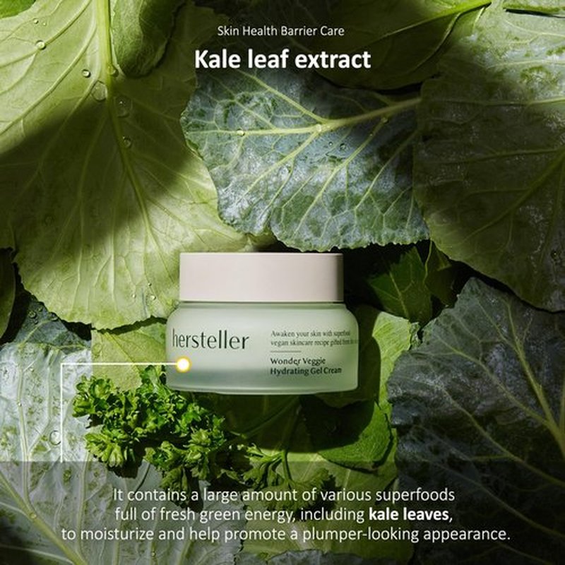 Hersteller Wonder Veggie Hydrating Gel Cream 50ml, 1.7 Fl Oz Superfood Kale Leaf Extract Deep Hydrating Moisturizing Vegan Facial Skin Korean Skincare