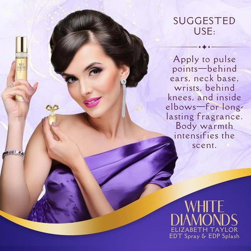 Elizabeth Taylor White Diamonds Perfume Gift Set - 4 Piece EDT Collection | 1.7 Ounce