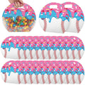 Colarr 24 Pcs Baseball Ice Cream Drip Party Favor Bags with Handles Reusable Sealed Treat Candy Bags Stand-up Bottom Snack Container for Sport Team Baseball Ice Cream Drip Party Birthday Gift Supplies