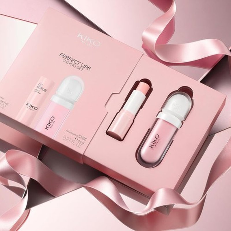 KIKO Milano Perfect Lips Caring Set - Lip Scrub & Cream Duo for Soft, Hydrated Lips